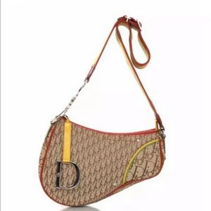 Christian Dior Monogram Rasta Saddle Bag Vintage
